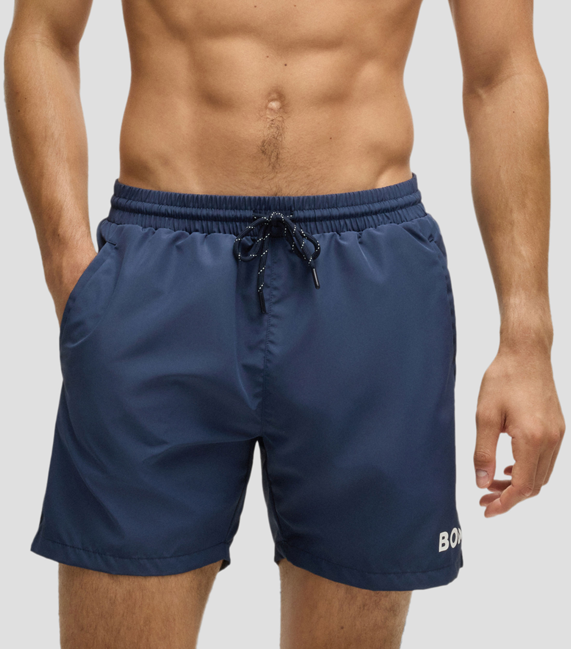 Traje de baño con forro integral y detalles a contraste Hombre